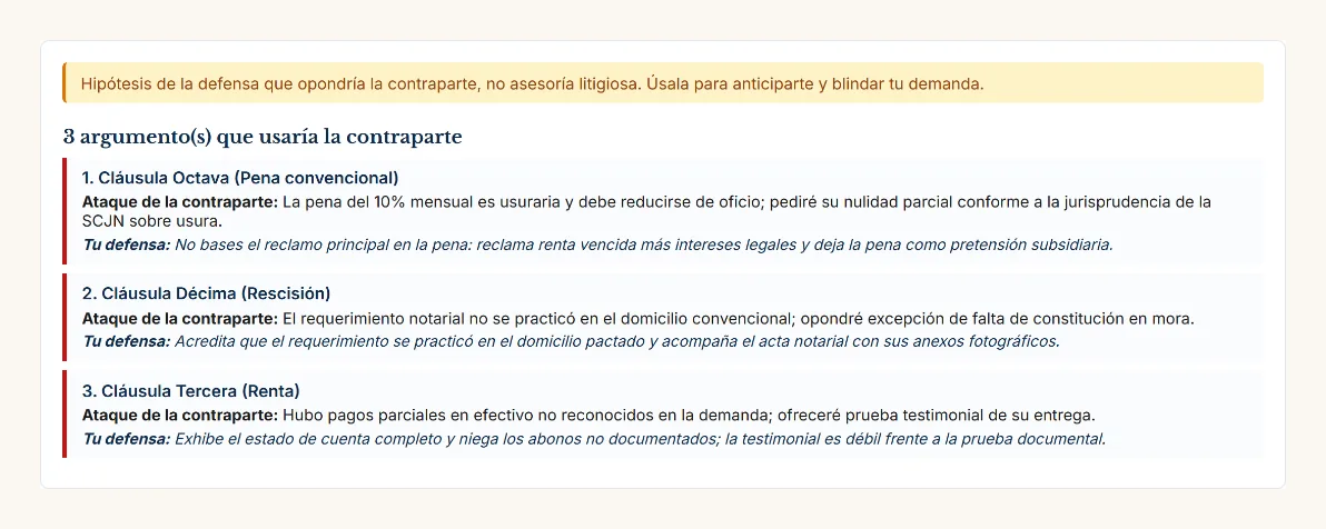Modo contraparte: anticipa su ataque